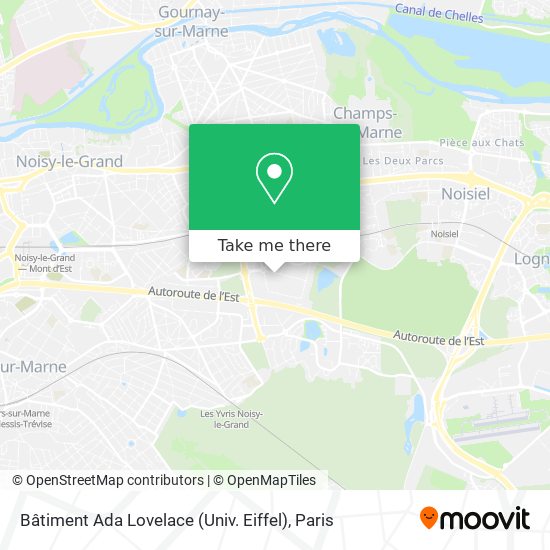 Mapa Bâtiment Ada Lovelace (Univ. Eiffel)