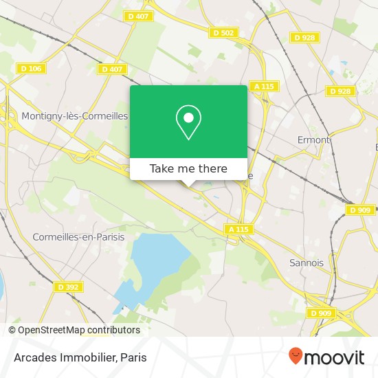 Mapa Arcades Immobilier