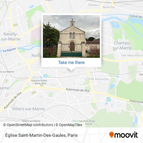 Mapa Église Saint-Martin-Des-Gaules