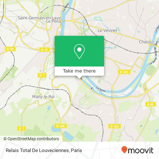 Relais Total De Louveciennes map