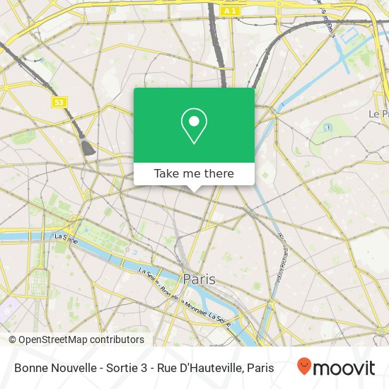 Mapa Bonne Nouvelle - Sortie 3 - Rue D'Hauteville