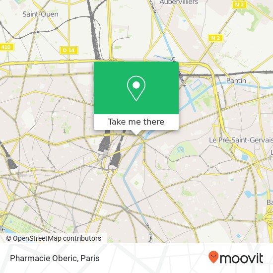 Pharmacie Oberic map