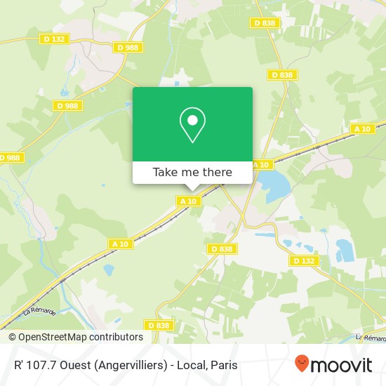 Mapa R' 107.7 Ouest (Angervilliers) - Local