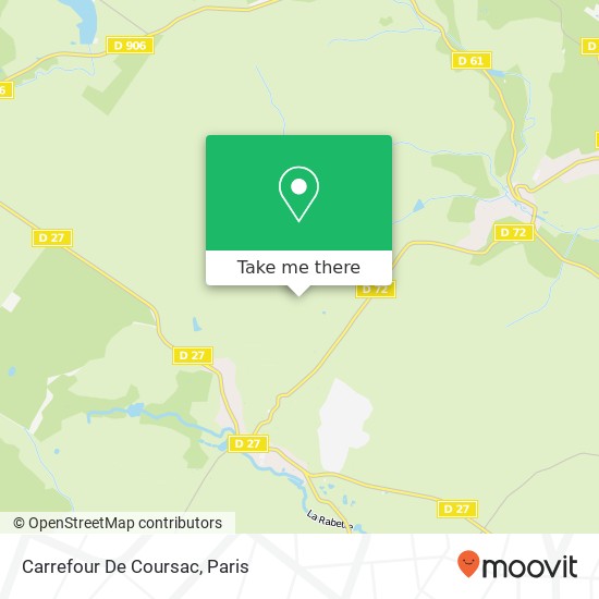 Carrefour De Coursac map