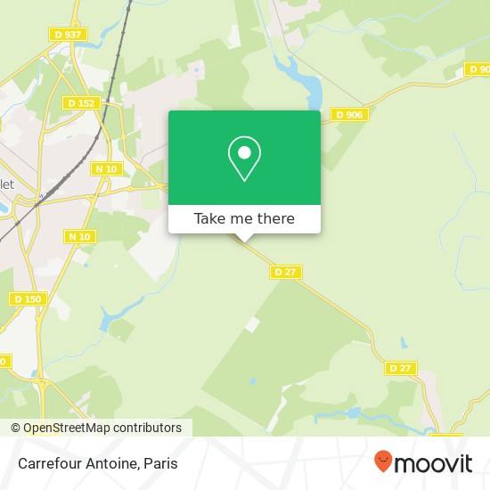 Carrefour Antoine map