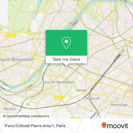 Mapa Paris/Colonel Pierre Avia/1