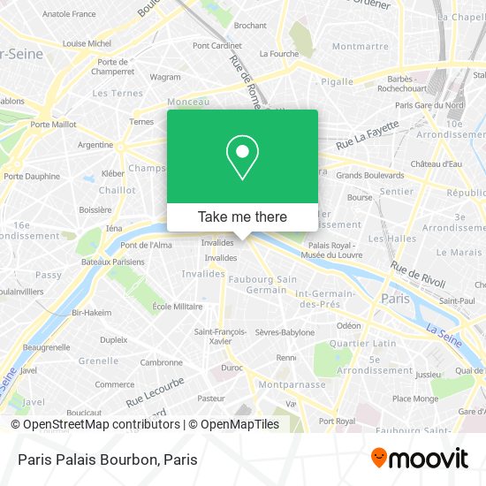 Mapa Paris Palais Bourbon