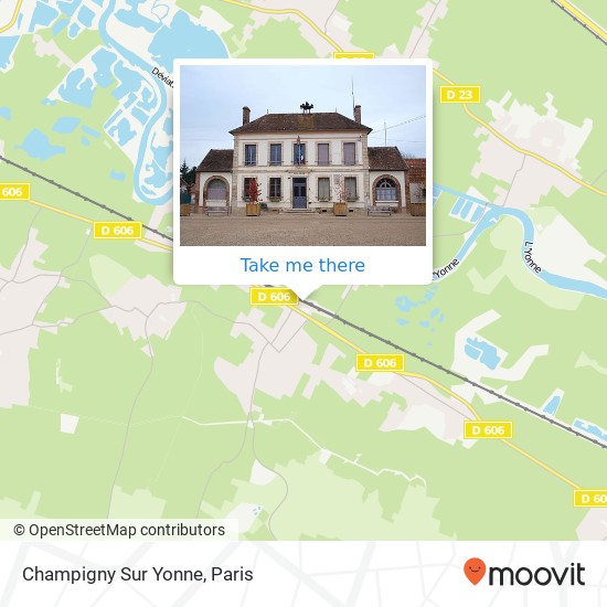 Mapa Champigny Sur Yonne