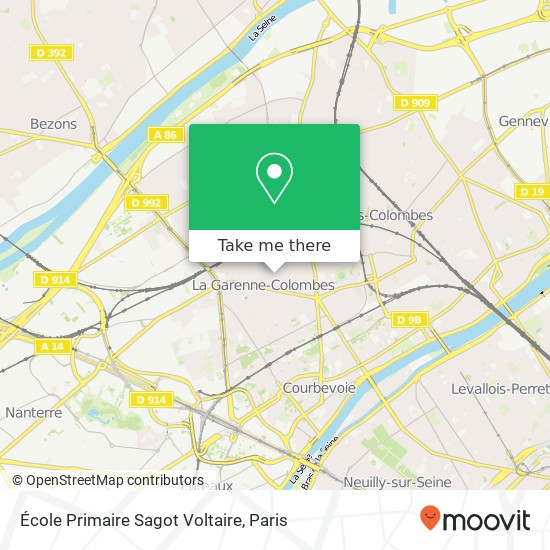 Mapa École Primaire Sagot Voltaire