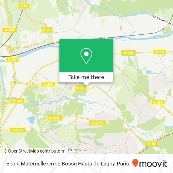 Mapa École Maternelle Orme Bossu Hauts de Lagny