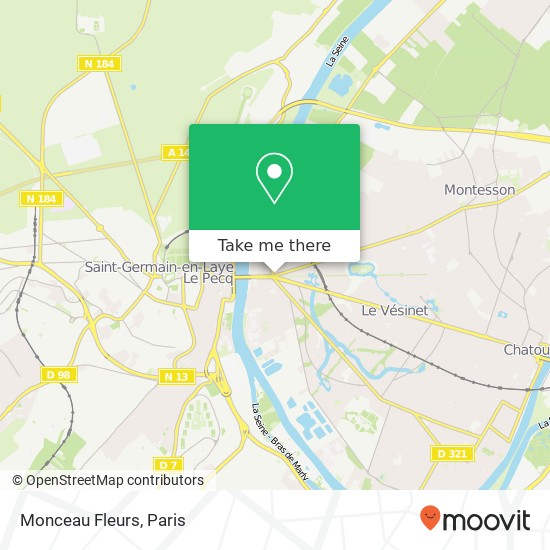 Monceau Fleurs map