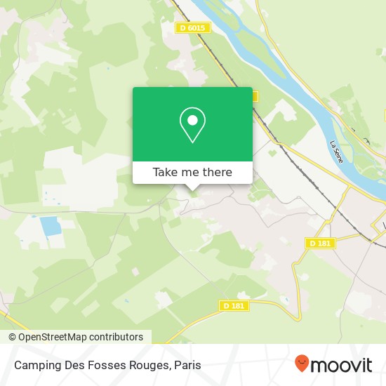 Camping Des Fosses Rouges map