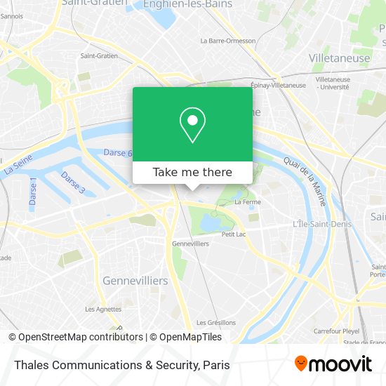 Mapa Thales Communications & Security