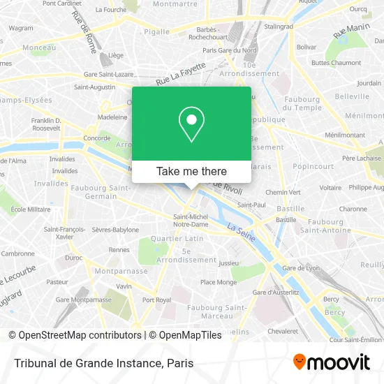 Tribunal de Grande Instance map