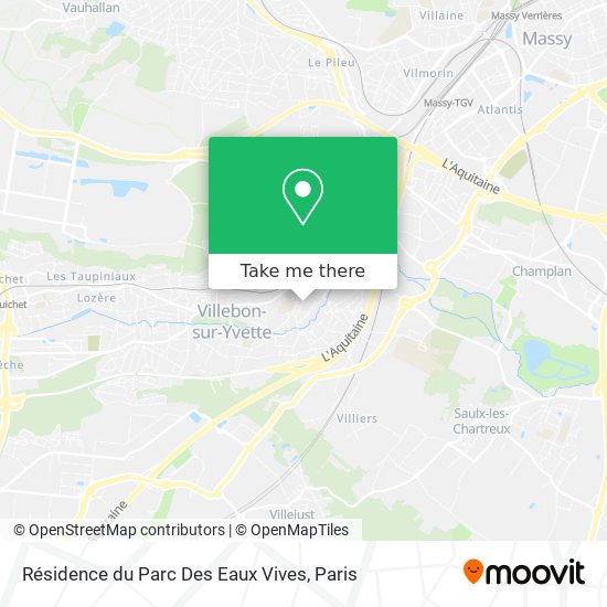 Résidence du Parc Des Eaux Vives map