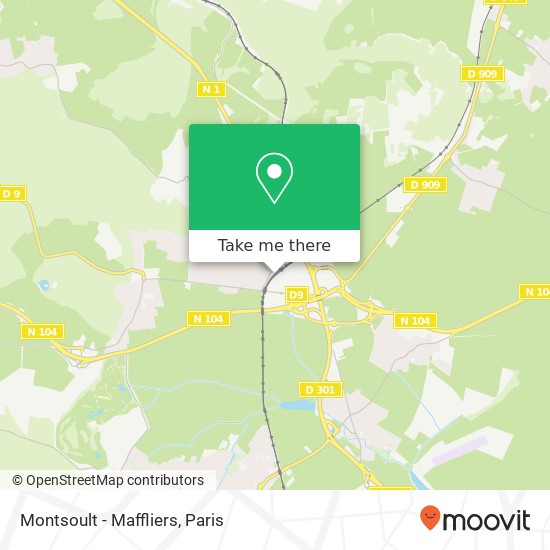 Montsoult - Maffliers map