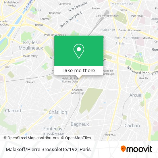 Mapa Malakoff / Pierre Brossolette / 192