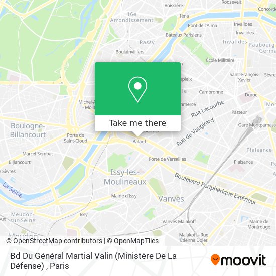 Bd Du Général Martial Valin (Ministère De La Défense) map