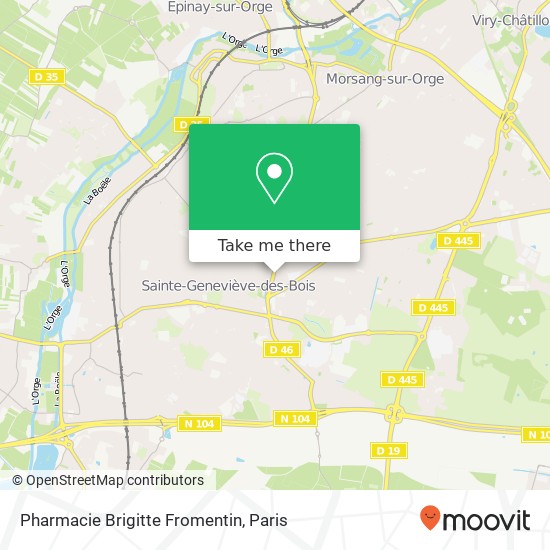 Mapa Pharmacie Brigitte Fromentin