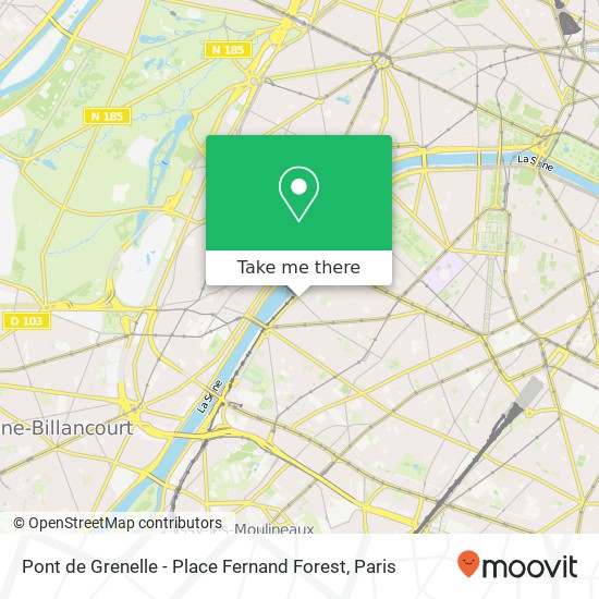 Mapa Pont de Grenelle - Place Fernand Forest