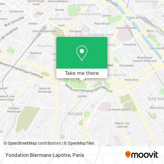 Mapa Fondation Biermans-Lapôtre