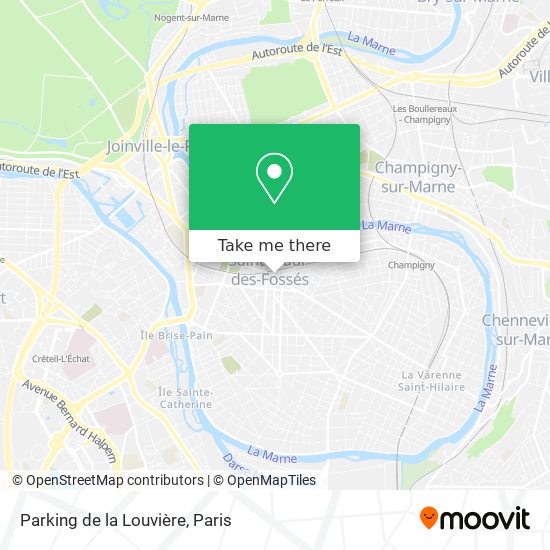 Mapa Parking de la Louvière