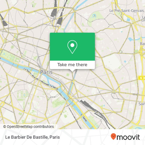 Le Barbier De Bastille map