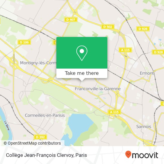 Collège Jean-François Clervoy map