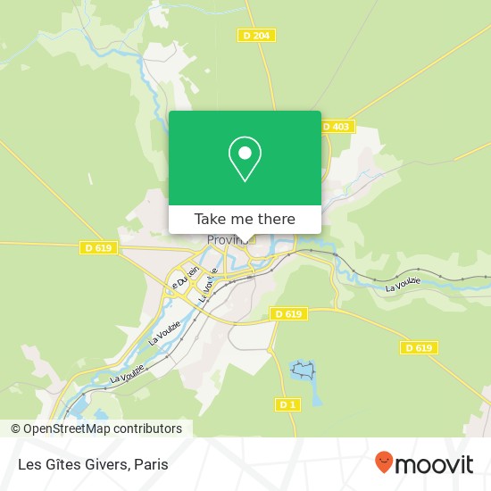 Les Gîtes Givers map