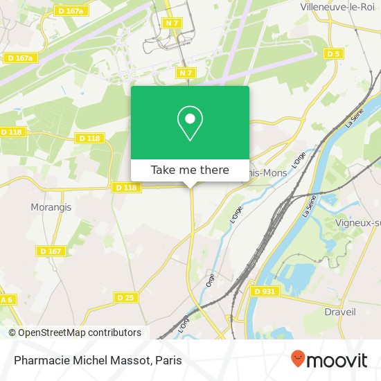 Mapa Pharmacie Michel Massot