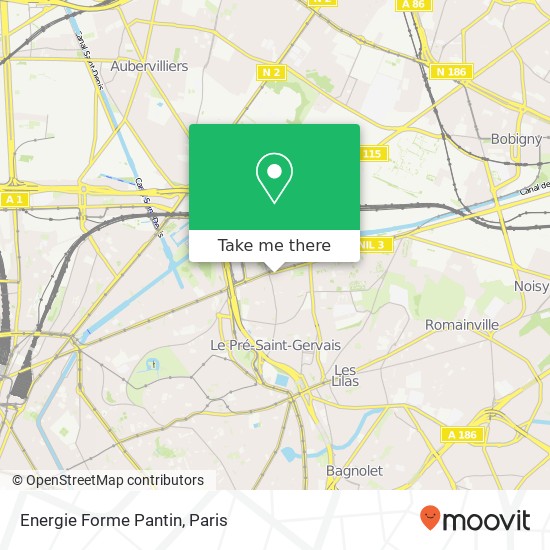 Energie Forme Pantin map