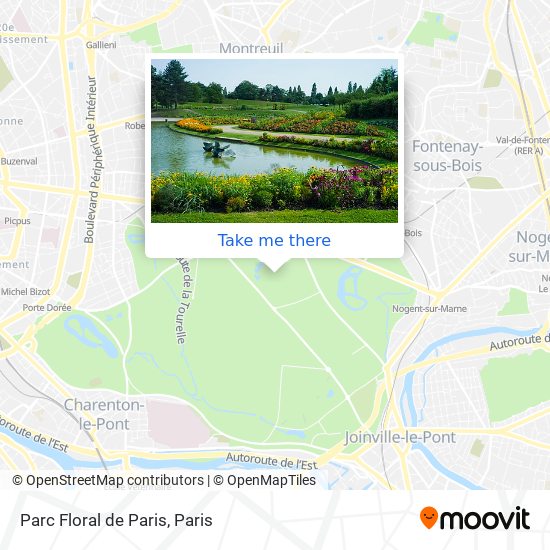 Mapa Parc Floral de Paris