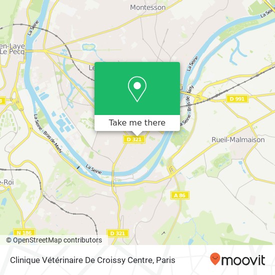 Mapa Clinique Vétérinaire De Croissy Centre