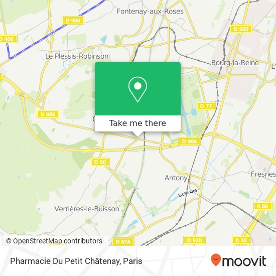 Mapa Pharmacie Du Petit Châtenay