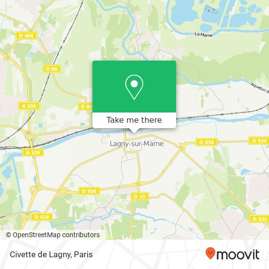 Mapa Civette de Lagny