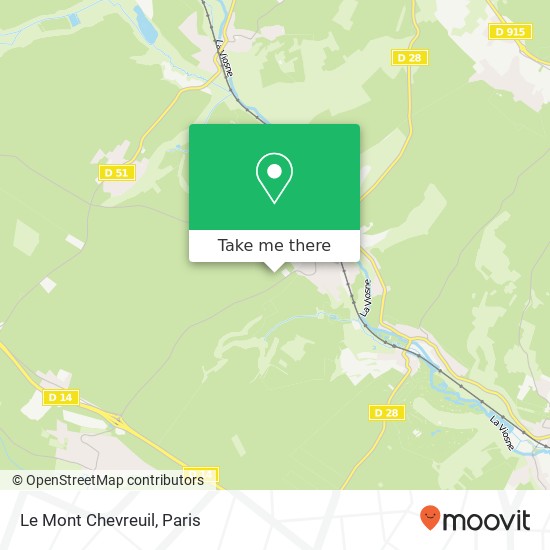 Le Mont Chevreuil map