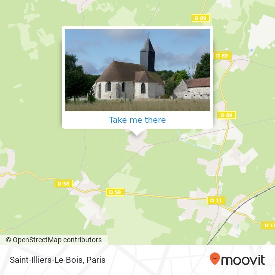 Mapa Saint-Illiers-Le-Bois