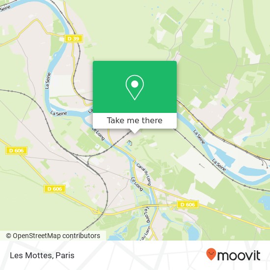 Les Mottes map
