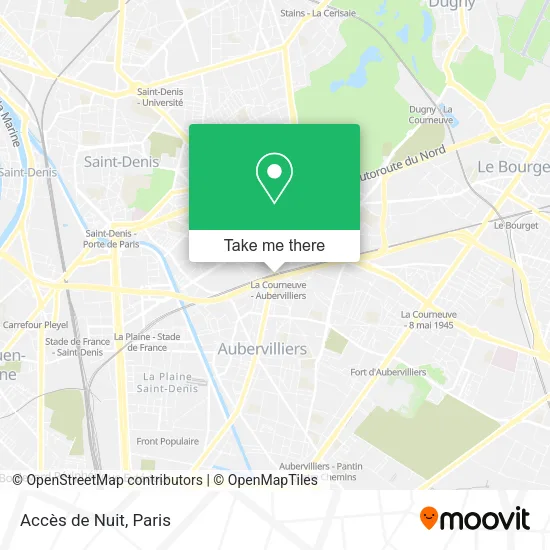 Accès de Nuit map