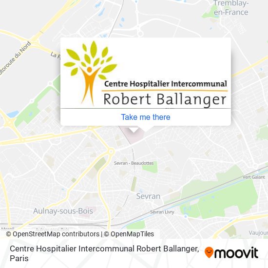 Mapa Centre Hospitalier Intercommunal Robert Ballanger