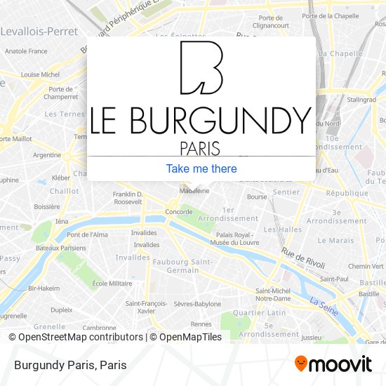 Burgundy Paris map