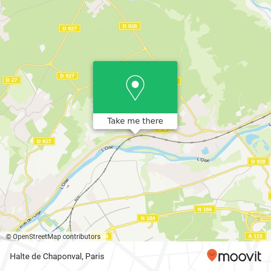 Halte de Chaponval map