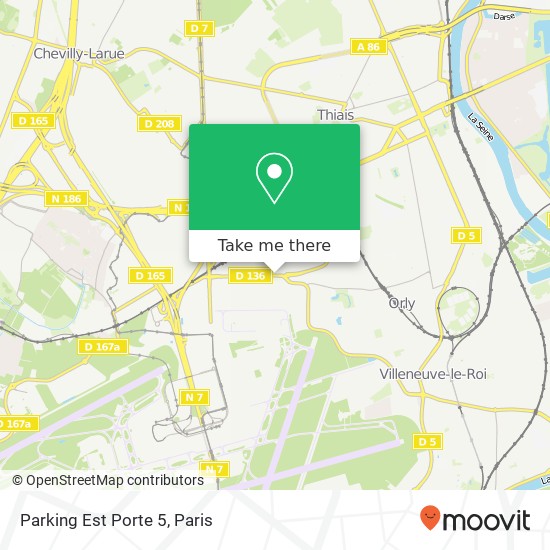 Parking Est Porte 5 map