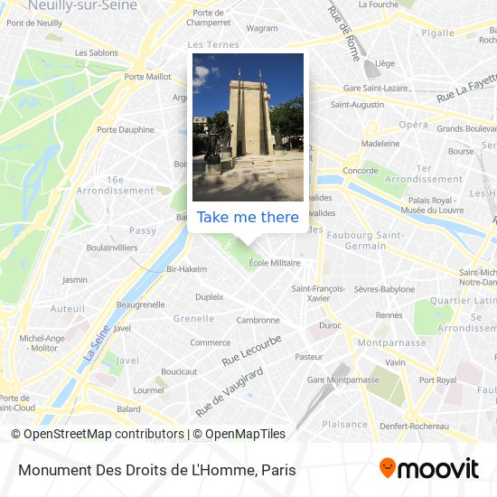 Mapa Monument Des Droits de L'Homme