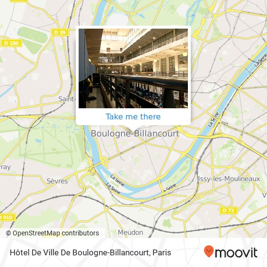 Mapa Hôtel De Ville De Boulogne-Billancourt