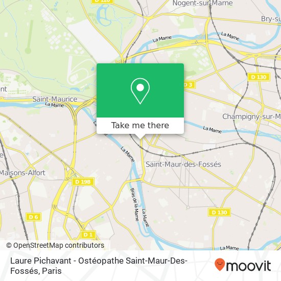 Mapa Laure Pichavant - Ostéopathe Saint-Maur-Des-Fossés