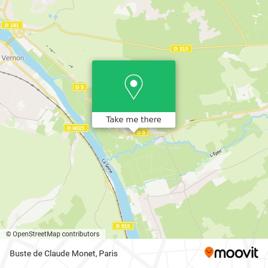 Mapa Buste de Claude Monet