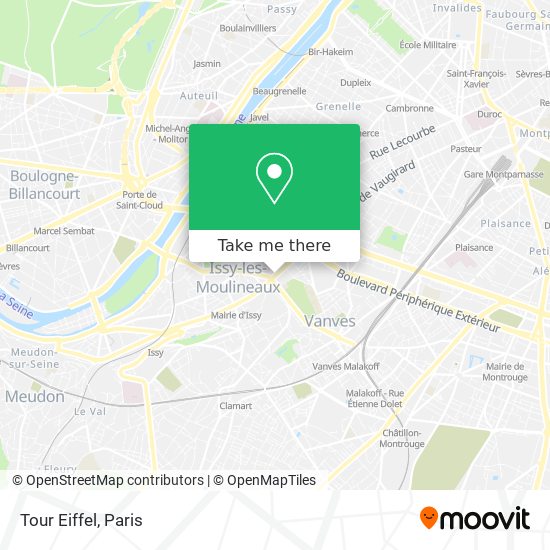 Mapa Tour Eiffel