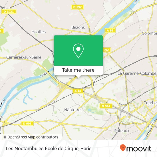 Les Noctambules École de Cirque map