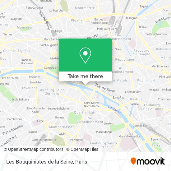 Mapa Les Bouquinistes de la Seine